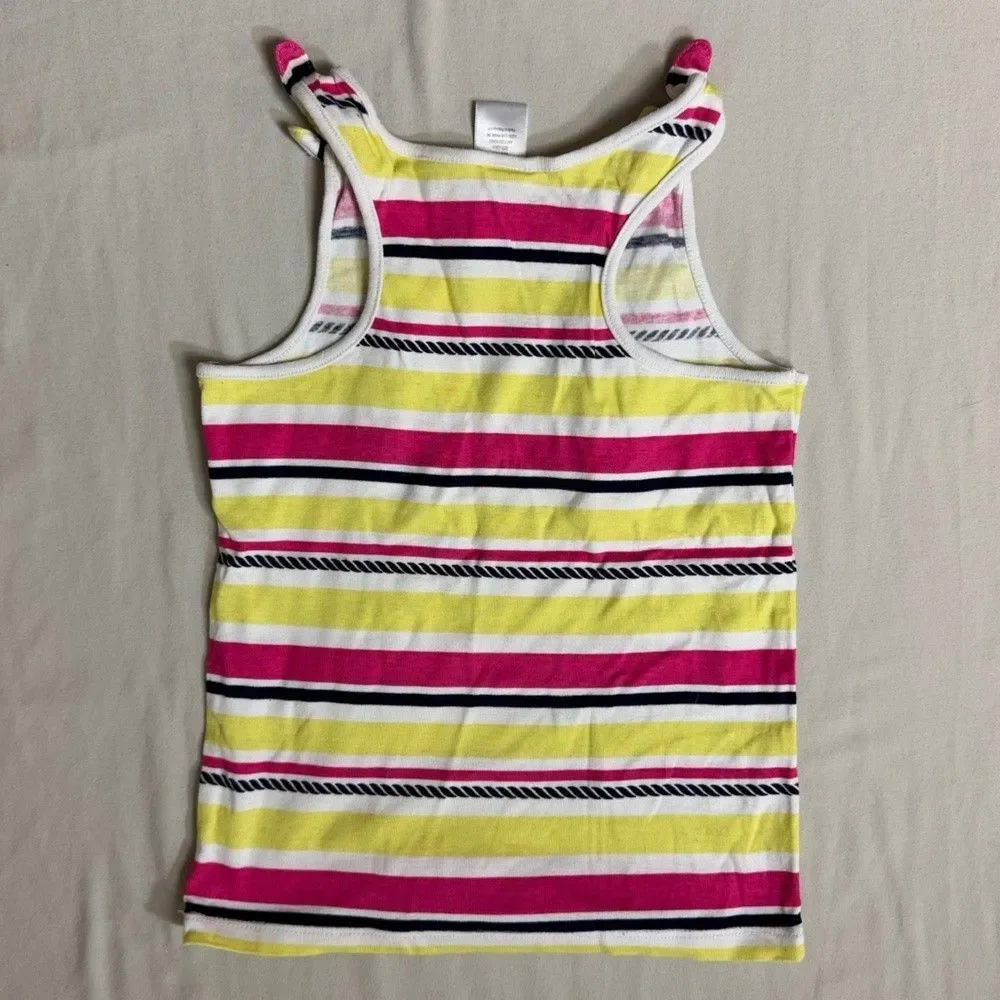 Gymboree Tank Top Girls 6 Rainbow Sleeveless Striped  Print Summer Preppy Beach